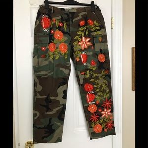 Unique camo army fatigues with embroidered…